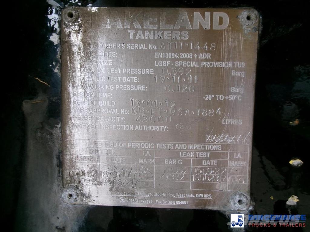 Lakeland Fuel tank alu 43 m3 / 6 comp Semirremolques cisterna