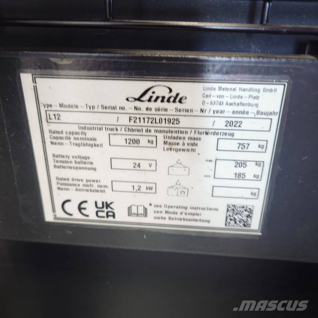 Linde L12/1172 معدات التكديس الجوالة