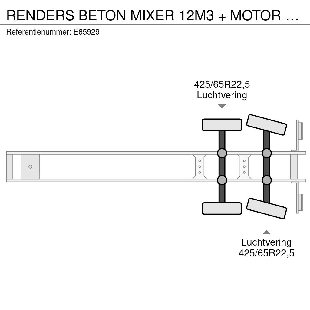 Renders BETON MIXER 12M3 + MOTOR (MALAXEUR/MISCHER) Egyéb - félpótkocsik