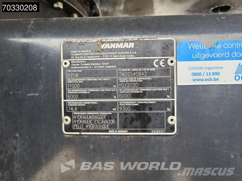 Yanmar B95 W B95W Auto Greasing - A/C Mobilbagger