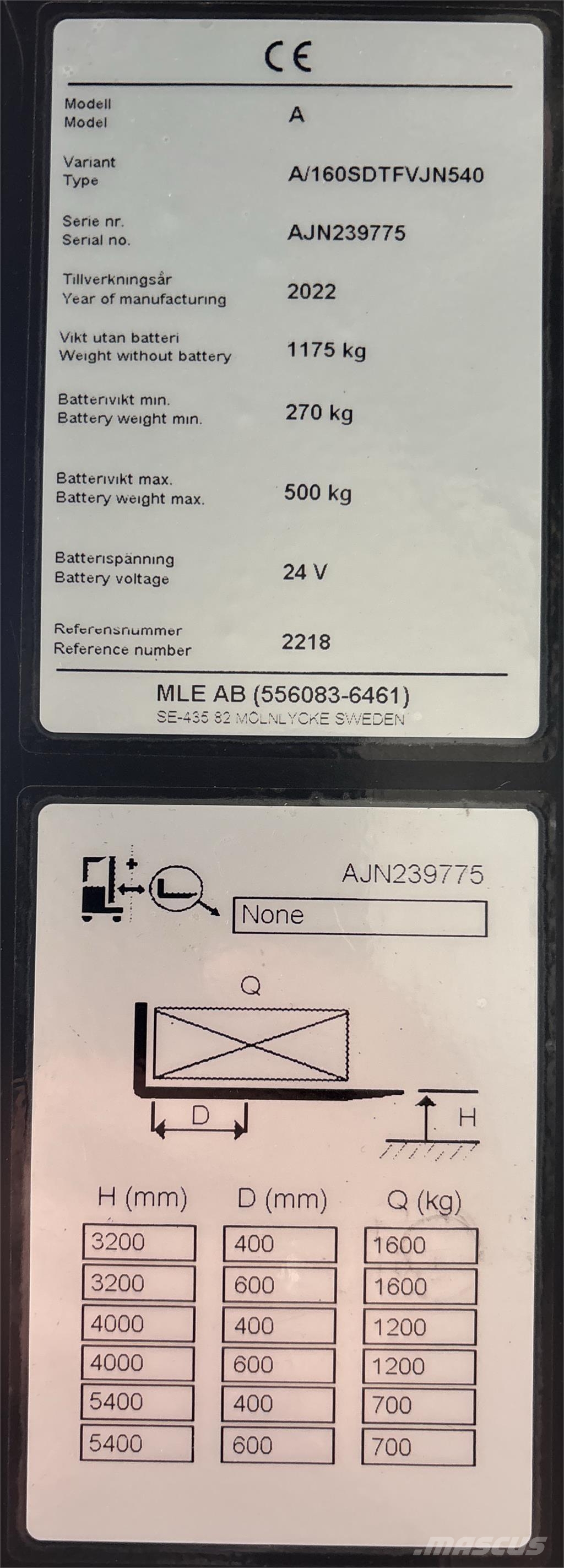 Atlet A160 Stand-in stackers