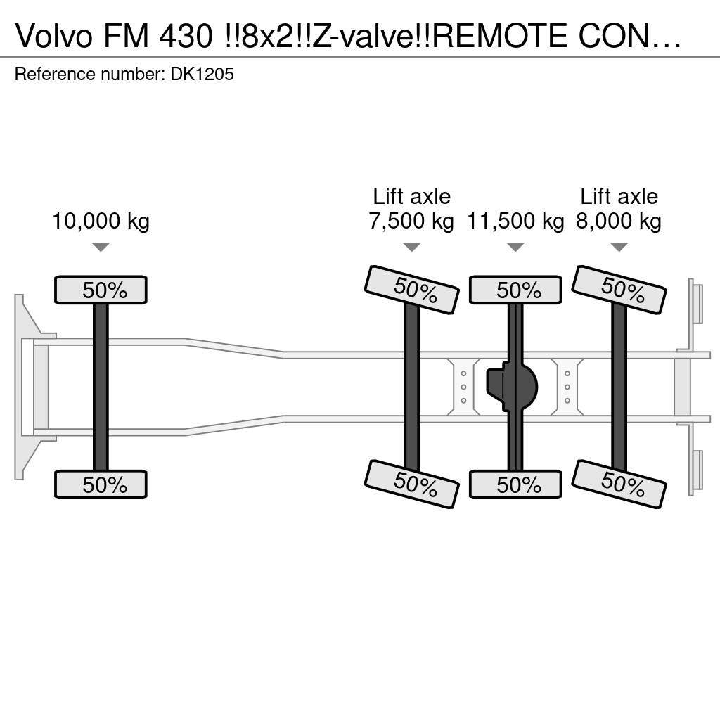 Volvo FM 430 !!8x2!!Z-valve!!REMOTE CONTROL!!CONTAINER S Koukkulava kuorma-autot