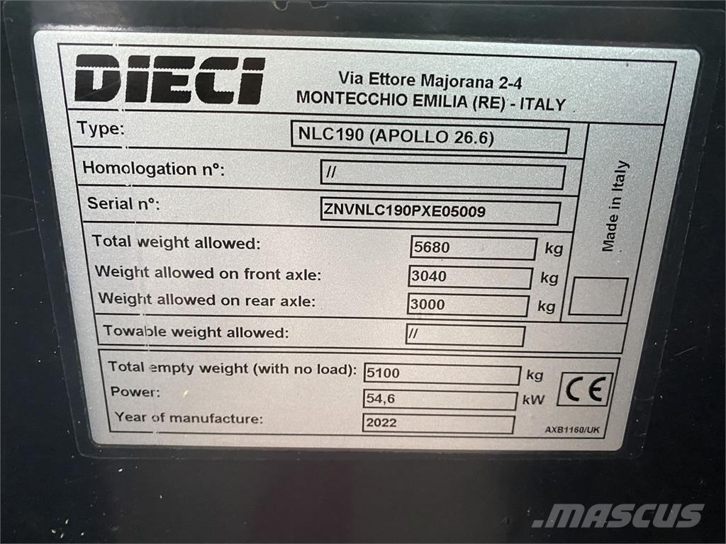 Dieci APOLLO 26.6 Carretillas telescópicas