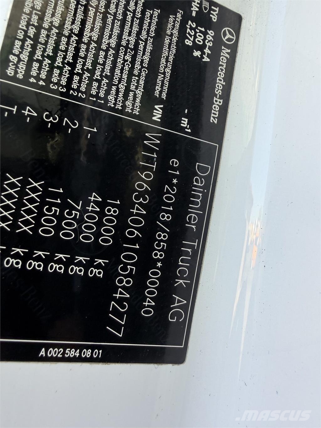 Mercedes-Benz Actros VIN 277 Vilcēji
