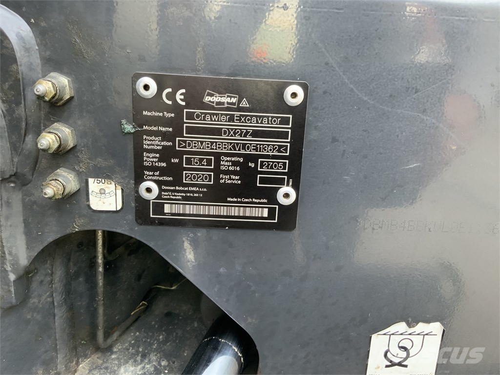Doosan DX 27 Z Minigraafmachines < 7t