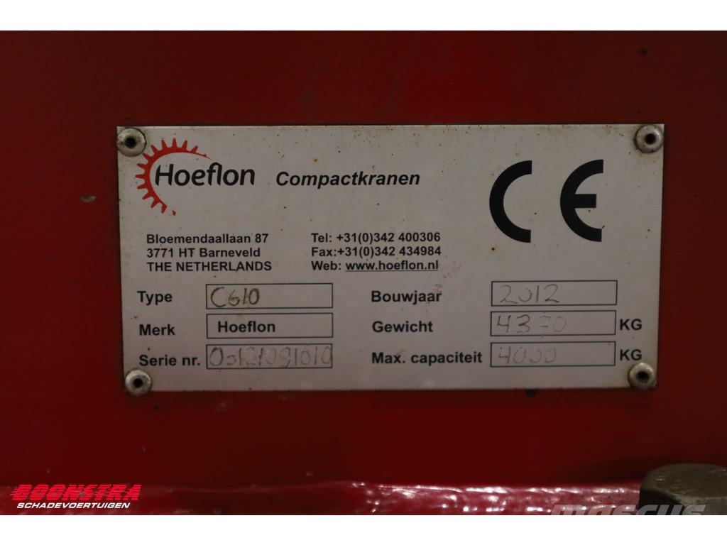 Hoeflon C610 Compact BY 2012 Rupshijskraan Raupenkran Overige hijsinrichtingen