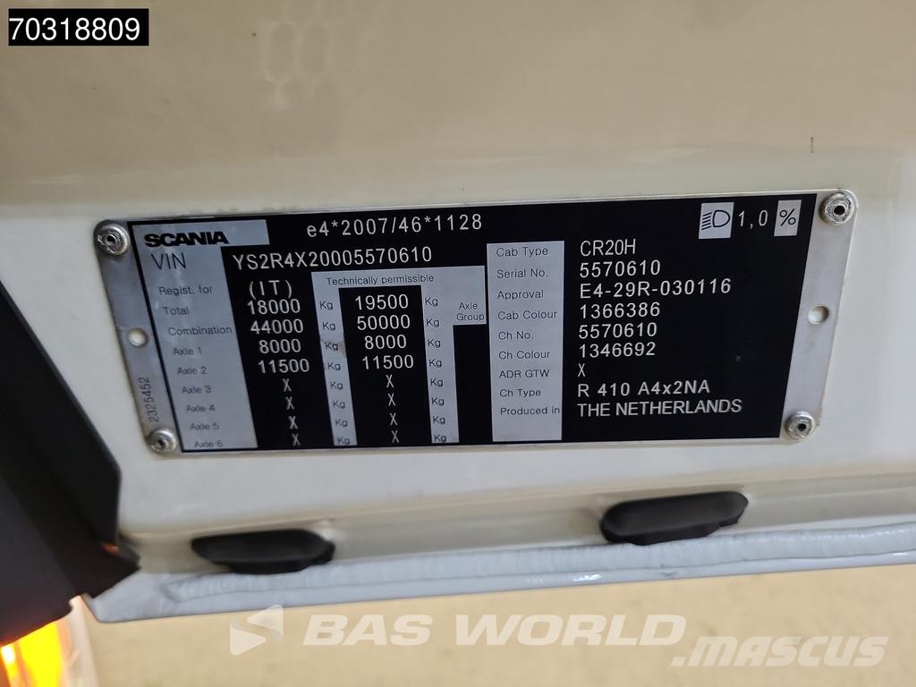 Scania R410 4X2 LNG! Retarder 2xTanks ACC Vilcēji