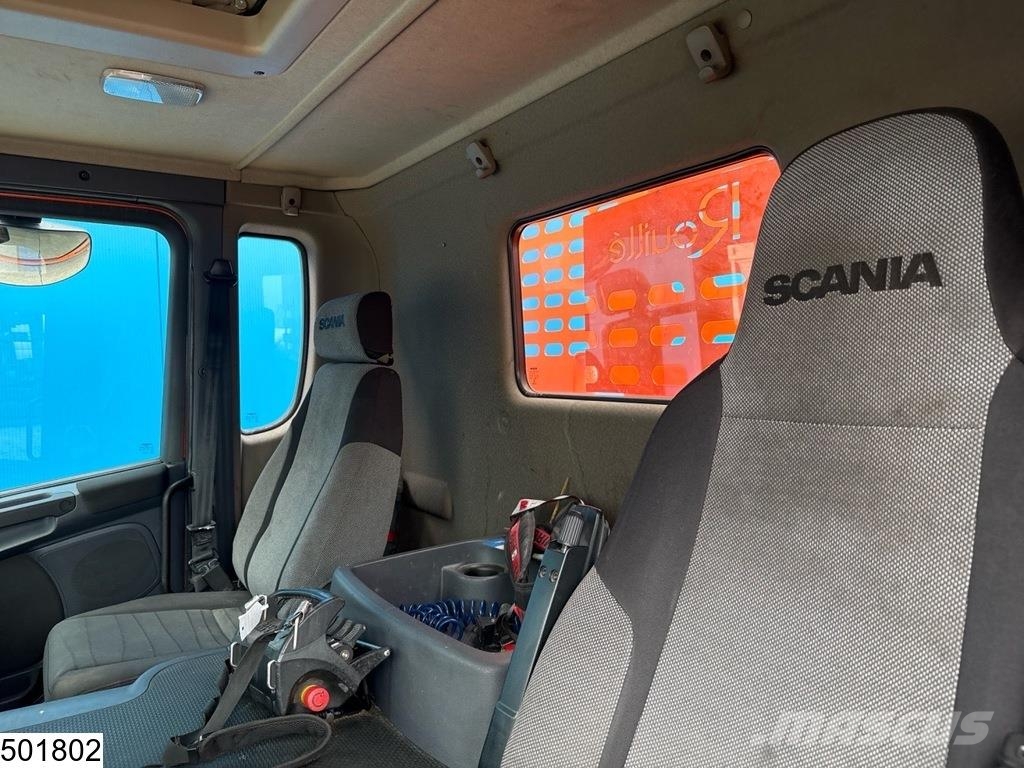 Scania P 410 8x4, Tridem, CNG, Hiab, Remote, Retarder Platformas/izkraušana no sāniem