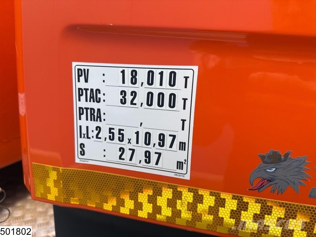 Scania P 410 8x4, Tridem, CNG, Hiab, Remote, Retarder Platformas/izkraušana no sāniem