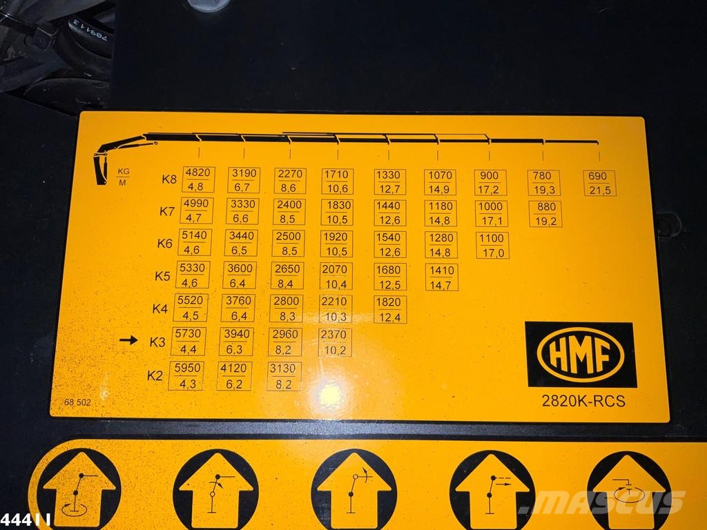 DAF FAQ XD 450 8x2 Euro 6 HMF 28 Tonmeter laadkraan Rol kiper kamioni sa kukom za podizanje tereta