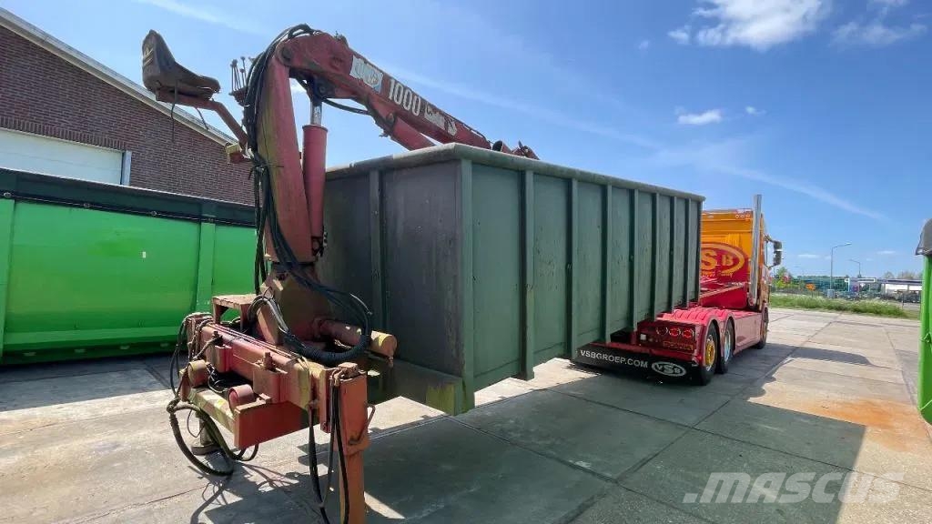  Schenk 20 kuub container bak + kraan Hiab 10 ton 2 Preču konteineri