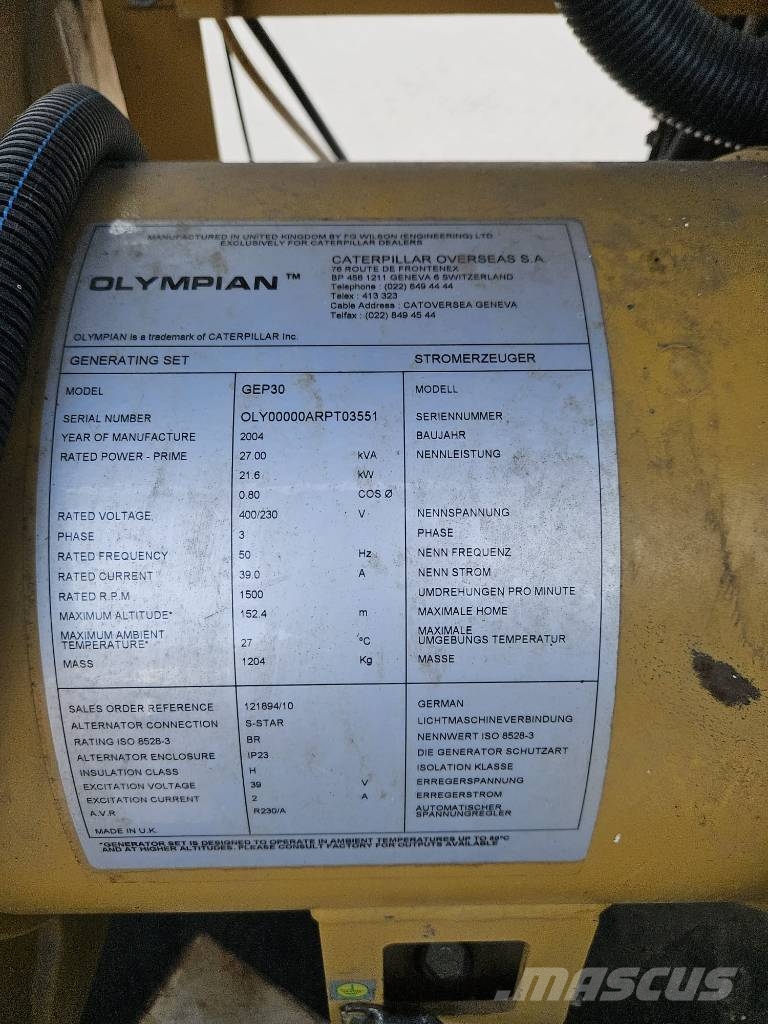 Caterpillar Olympian GEP30 Generatori diesel