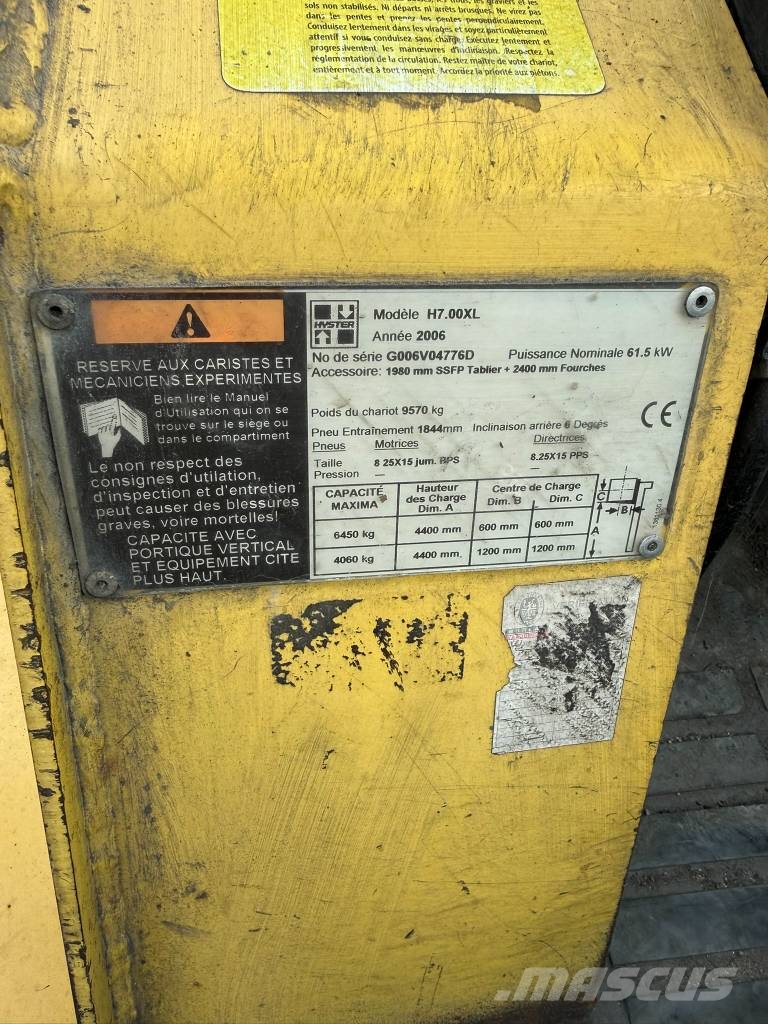 Hyster H 7.00 XL Dízel targoncák