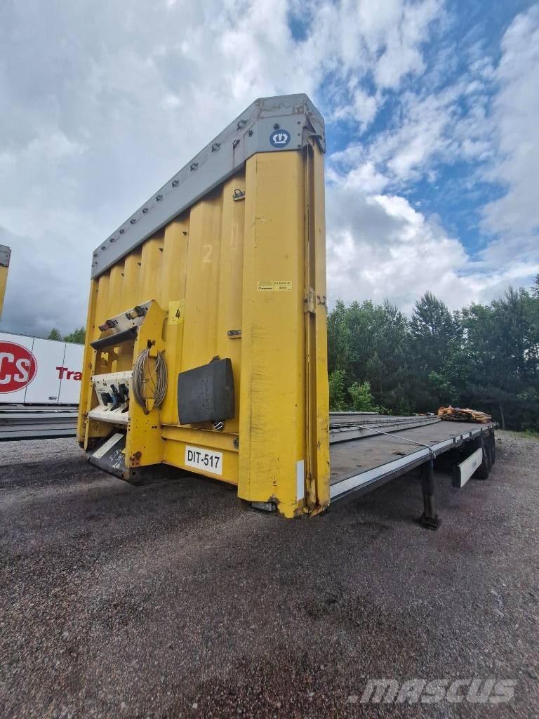 Krone Flatbed نصف مقطورات مسطحة / مفصلية الجوانب