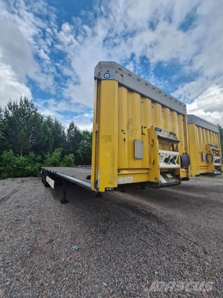Krone Flatbed نصف مقطورات مسطحة / مفصلية الجوانب