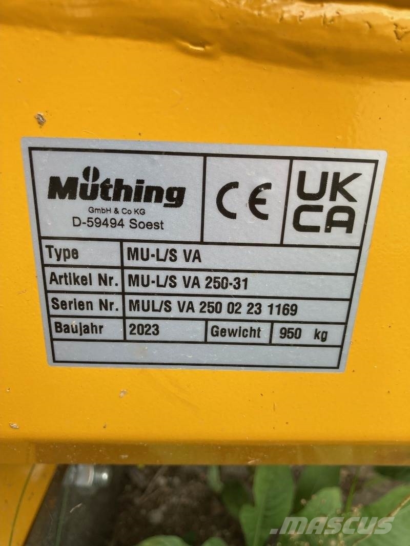 Müthing MU - L/S 250 Vario Seiten-Mulcher Інше обладнання для фуражних комбайнів