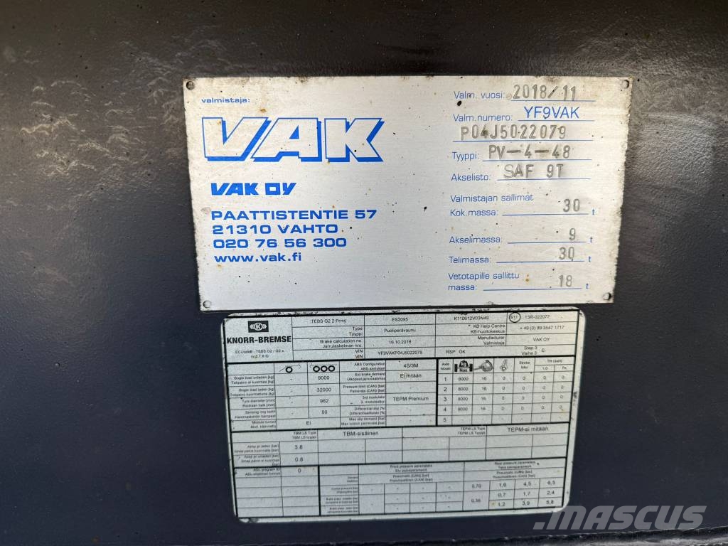 VAK 16m PV4-48 保温半挂车