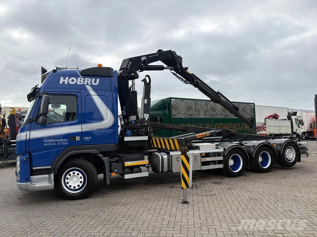 Volvo FM 460 EEV + HMF 2200-- 3X EXT. + REMOTE + HOOK AR Treileri ar āķi