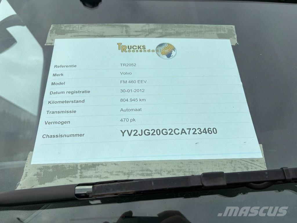 Volvo FM 460 EEV + HMF 2200-- 3X EXT. + REMOTE + HOOK AR Treileri ar āķi