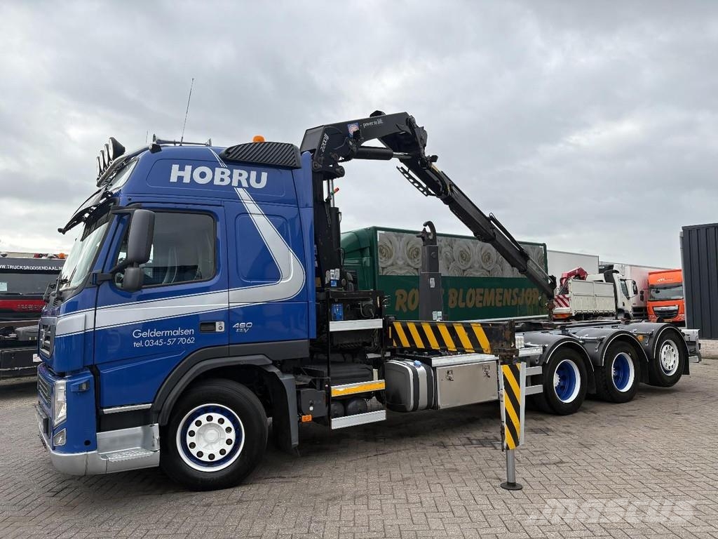 Volvo FM 460 EEV + HMF 2200-- 3X EXT. + REMOTE + HOOK AR Treileri ar āķi