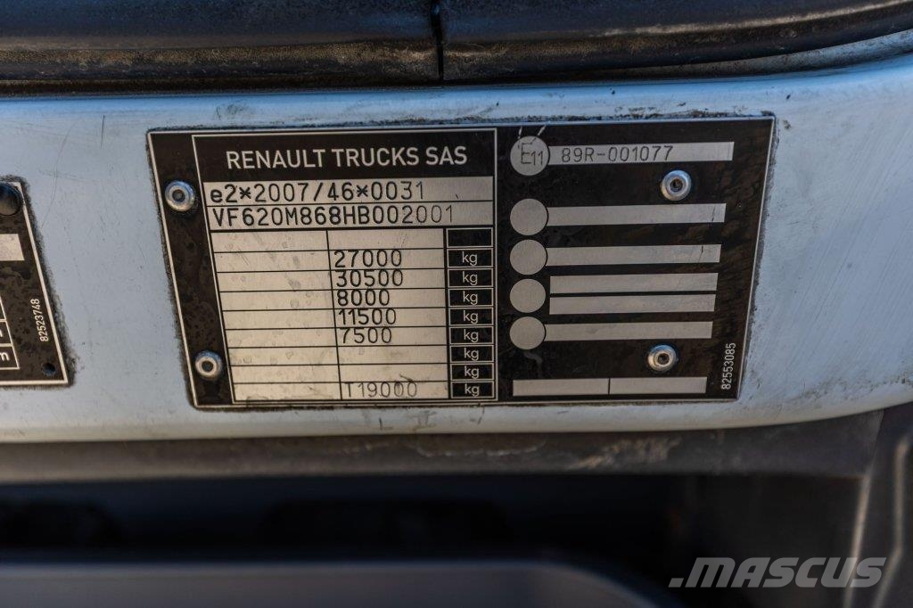 Renault D26.320-6x2+DHOLLANDIA 2T. Camiones con caja de remolque