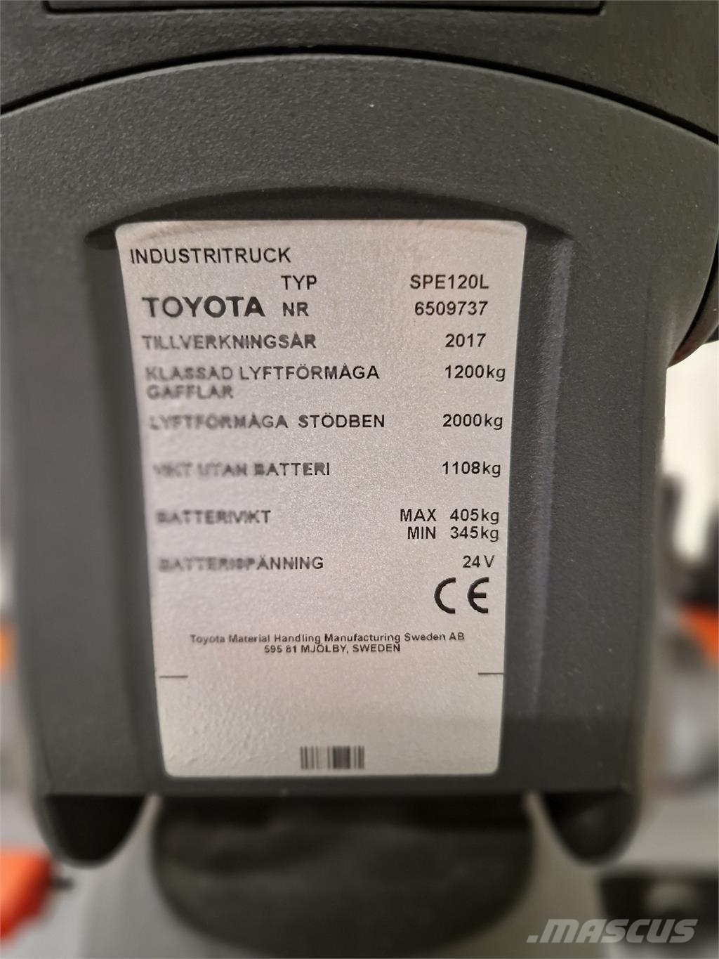 Toyota SPE120L Stand-in stackers