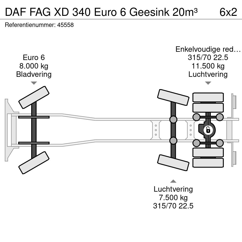 DAF FAG XD 340 Euro 6 Geesink 20m³ Waste trucks