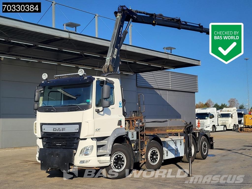 DAF CF 460 8X2 HIAB 144 B-3 HIDUO Crane kran Cable lif Horgos rakodó teherautók