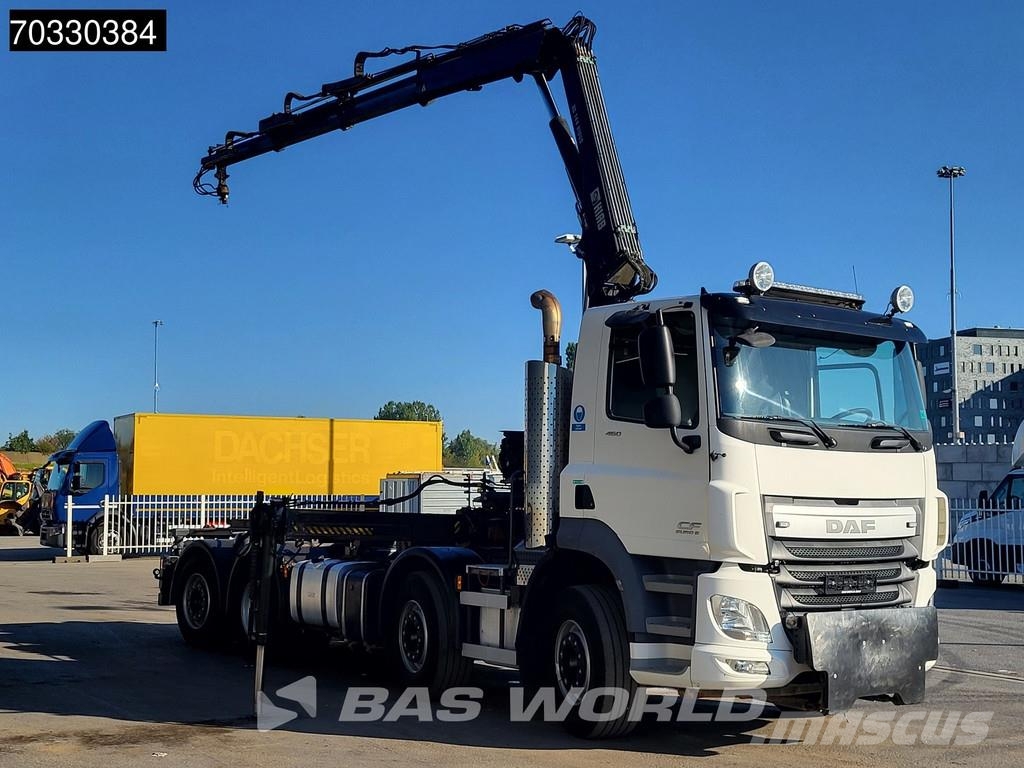 DAF CF 460 8X2 HIAB 144 B-3 HIDUO Crane kran Cable lif Horgos rakodó teherautók
