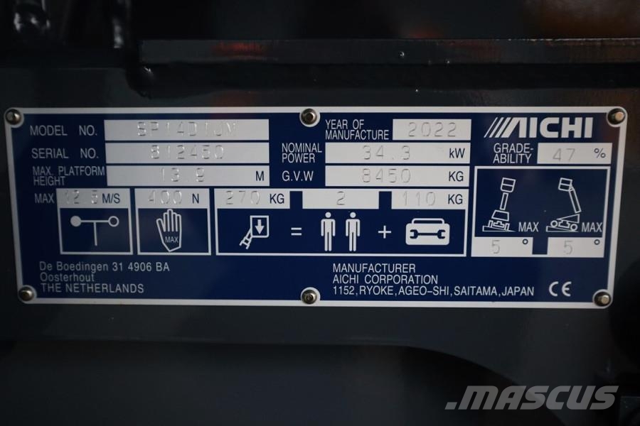Aichi SP14D1JM Valid Inspection, *Guarantee! Diesel, 4x4 Podnośniki teleskopowe