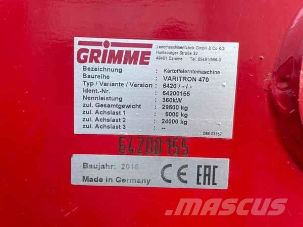 Grimme VARITRON 470 TERRA TRAC Landbouw - overige