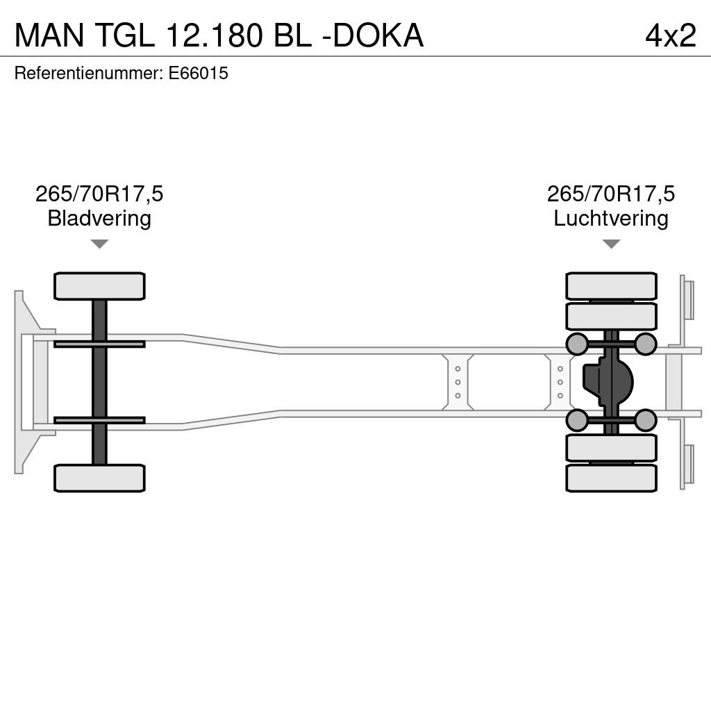 MAN TGL 12.180 BL -DOKA Camiones con caja de remolque