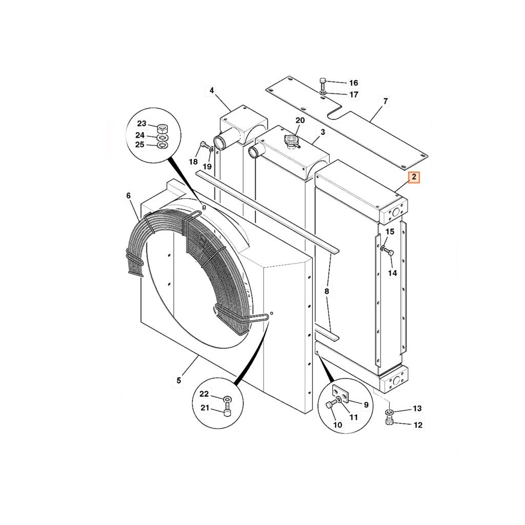 JCB Oil Cooler 333/C3850 Radiatoriai
