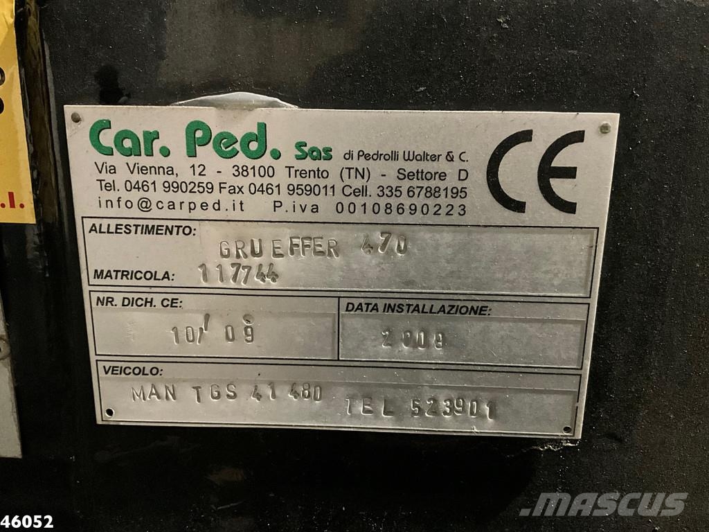 MAN TGS 41.480 8x4 Effer 47 Tonmeter laadkraan + Fly-J 傾卸式卡車