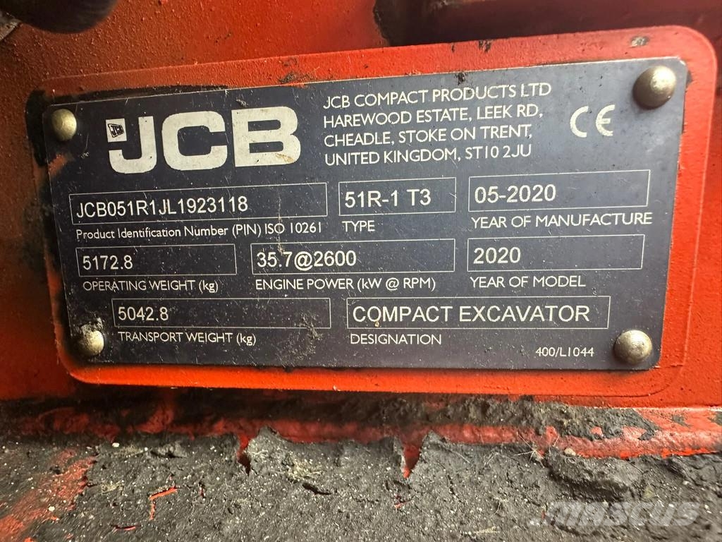 JCB 51R-1 Mini pelle < 7t