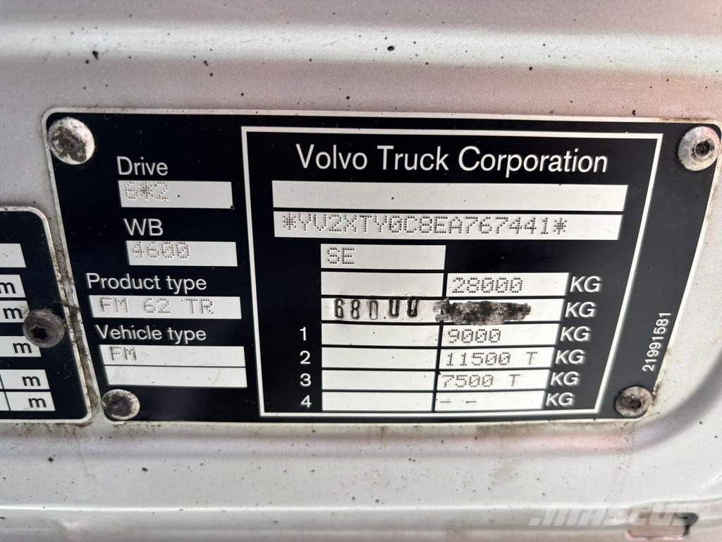 Volvo FM 460 6x2 JOAB L 20 ton / L=5400 mm Camiones polibrazo