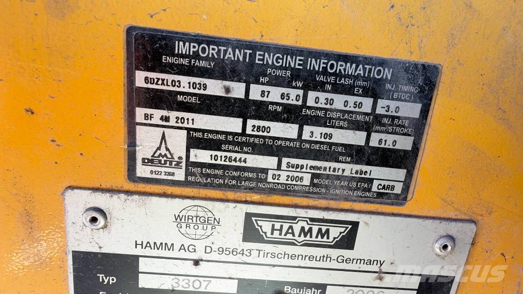 Hamm 3307 - 2006 YEAR - 6070 WORKING HOURS Tandemwalzen