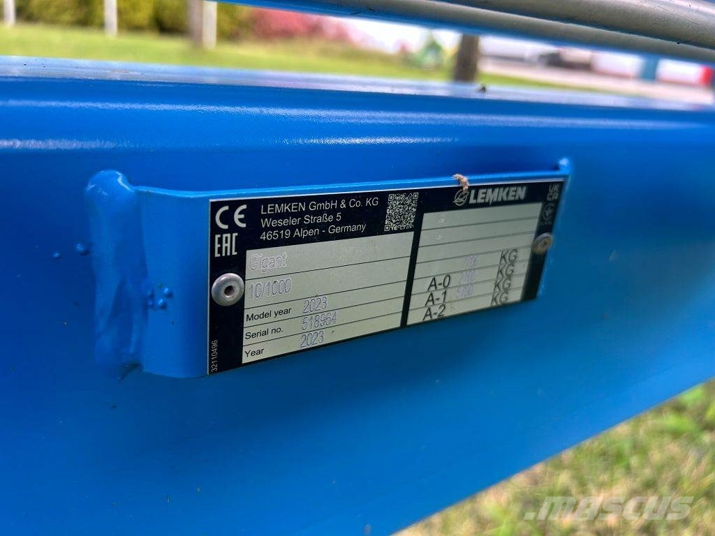Lemken Heliodor Gigant 10/1000 Inne maszyny i akcesoria uprawowe