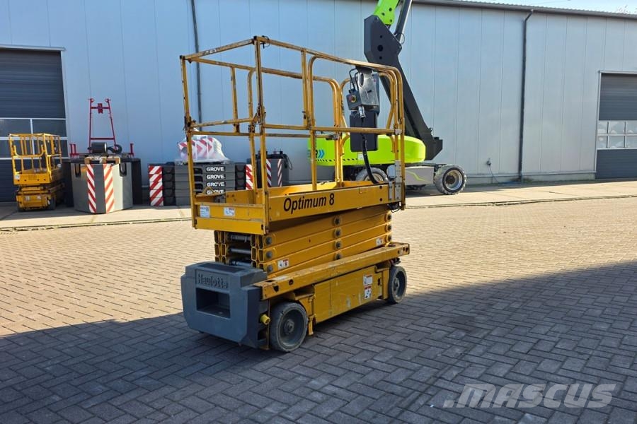 Haulotte Optimum 8 Electric, 7.77m Working Height, 230kg Ca لوادر انزلاقية التوجيه