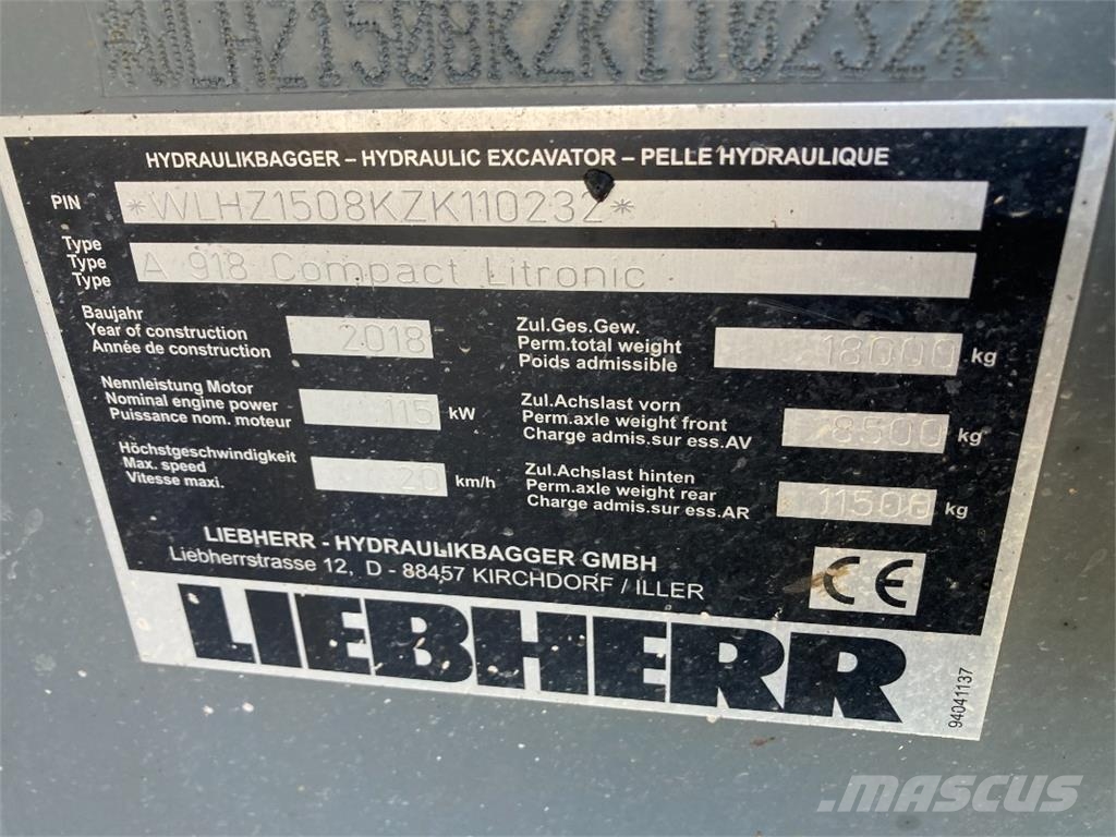Liebherr A918 Compact Agricultura - Outros
