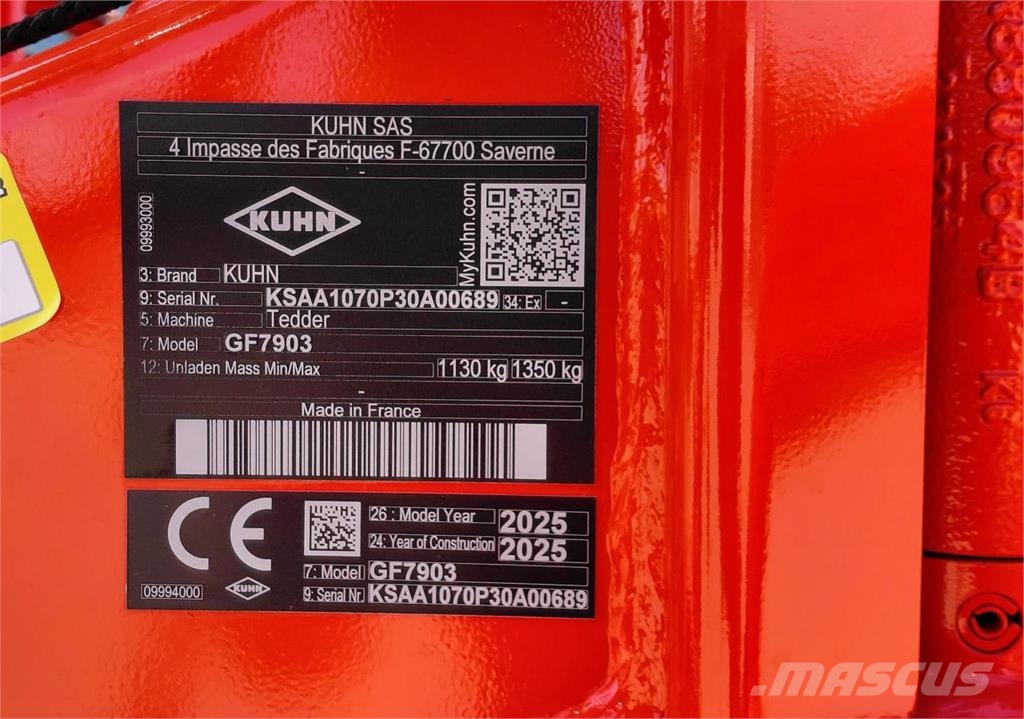 Kuhn GF 7903 Pöyhimet ja haravat