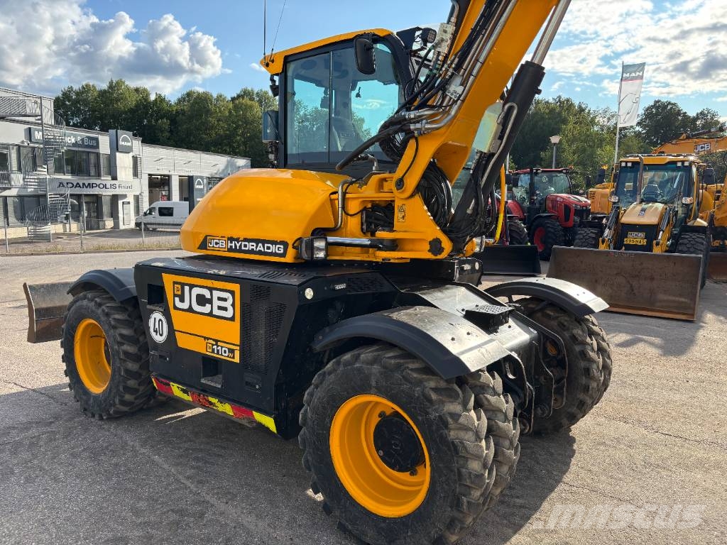 JCB 110 W Hydradig / Engcon / Pyöräohjaus / Rasvari / Excavadoras de ruedas