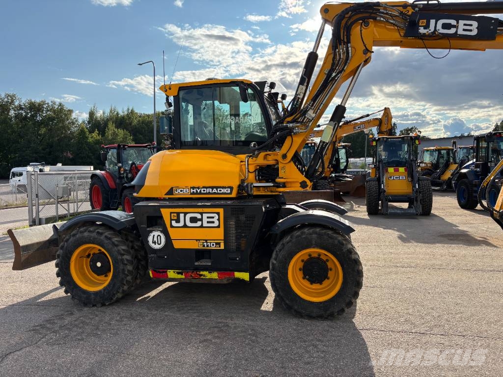 JCB 110 W Hydradig / Engcon / Pyöräohjaus / Rasvari / Excavadoras de ruedas