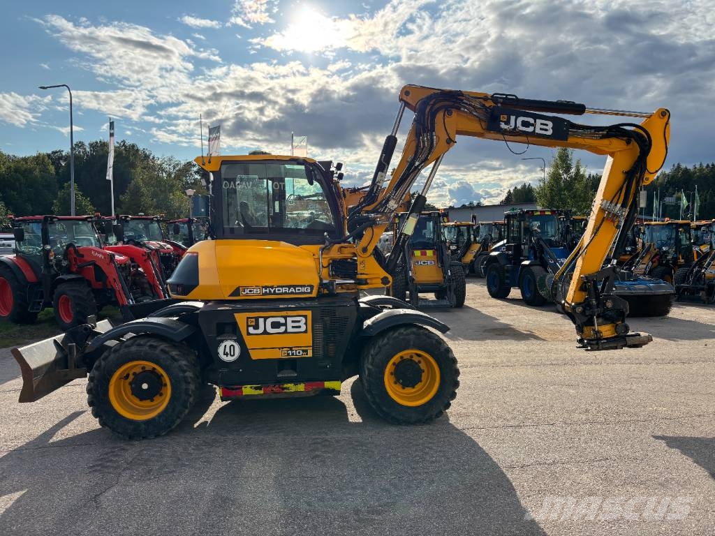 JCB 110 W Hydradig / Engcon / Pyöräohjaus / Rasvari / Excavadoras de ruedas