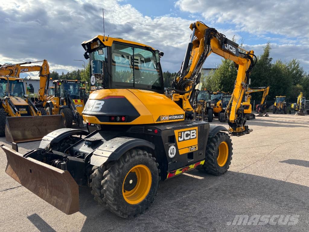 JCB 110 W Hydradig / Engcon / Pyöräohjaus / Rasvari / Excavadoras de ruedas