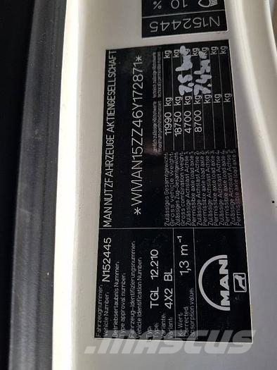 MAN TGL 12.210 4x2 BL 탑차 트럭