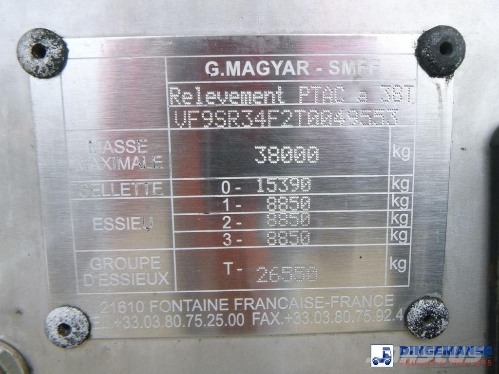 Magyar Chemical tank inox L4BH 30 m3 / 1 comp Remorque citerne