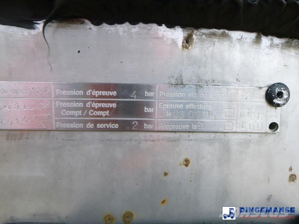 Magyar Chemical tank inox L4BH 30 m3 / 1 comp Remorque citerne