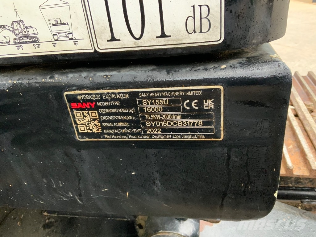Sany SY 155 U Vikšriniai ekskavatoriai