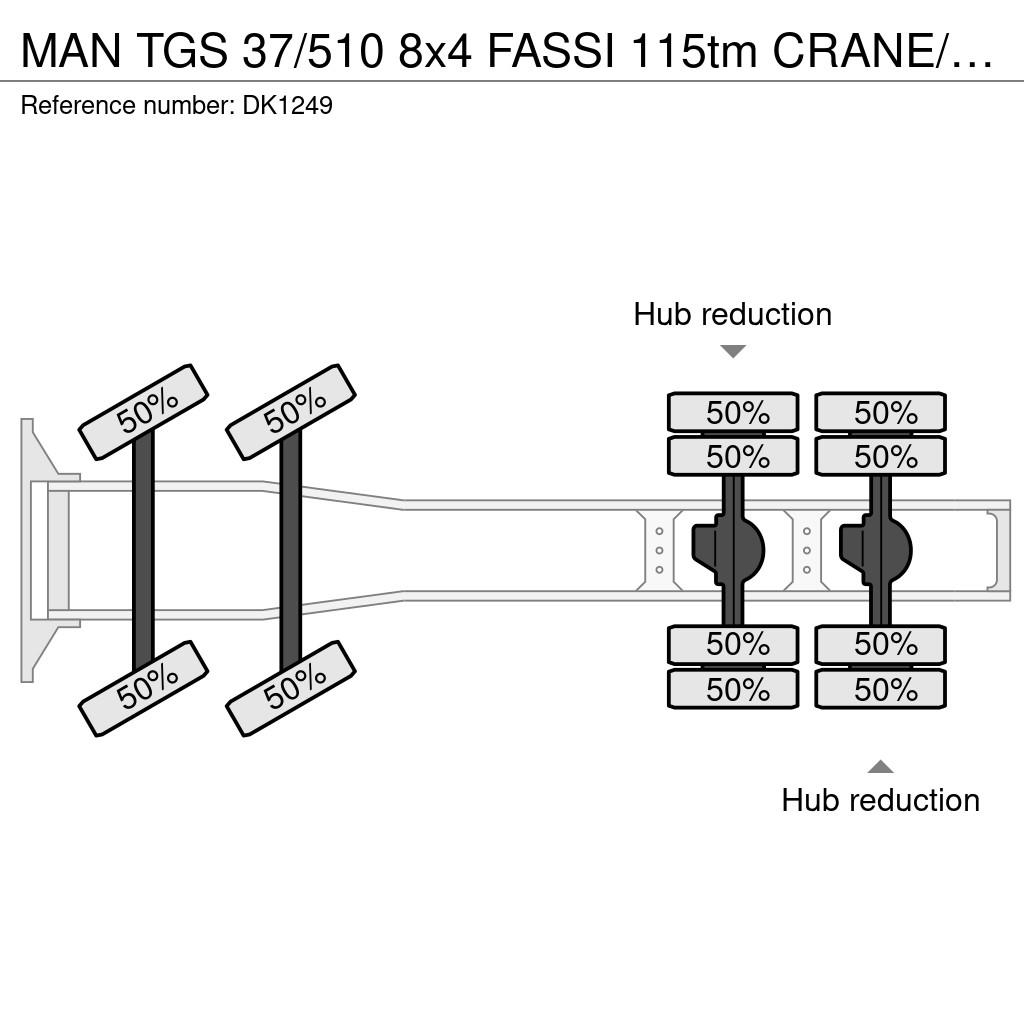MAN TGS 37/510 8x4 FASSI 115tm CRANE/ FYJIB/WINCH/ TRA Sadulveokid